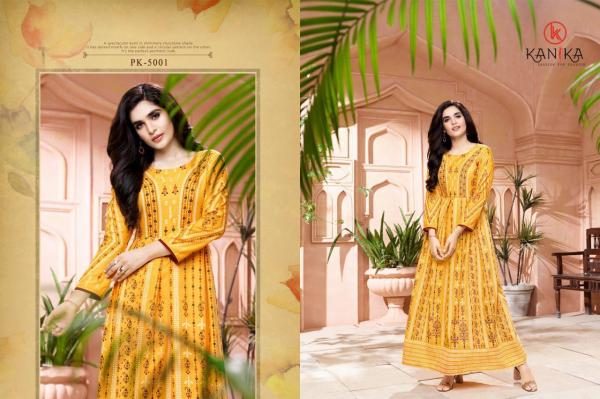 Kanika Pankhudi Viscose Gold Print Long Kurti